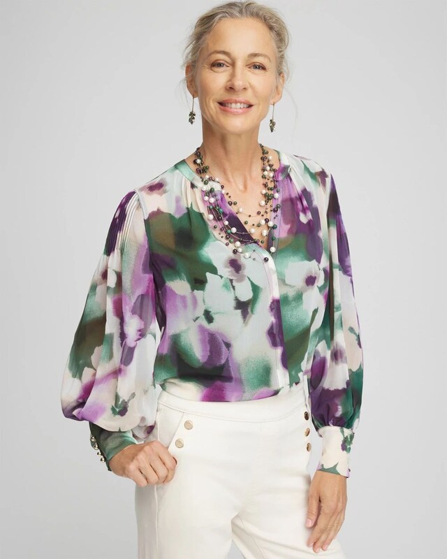 Bloom Pintuck Sleeve Blouse - image 1